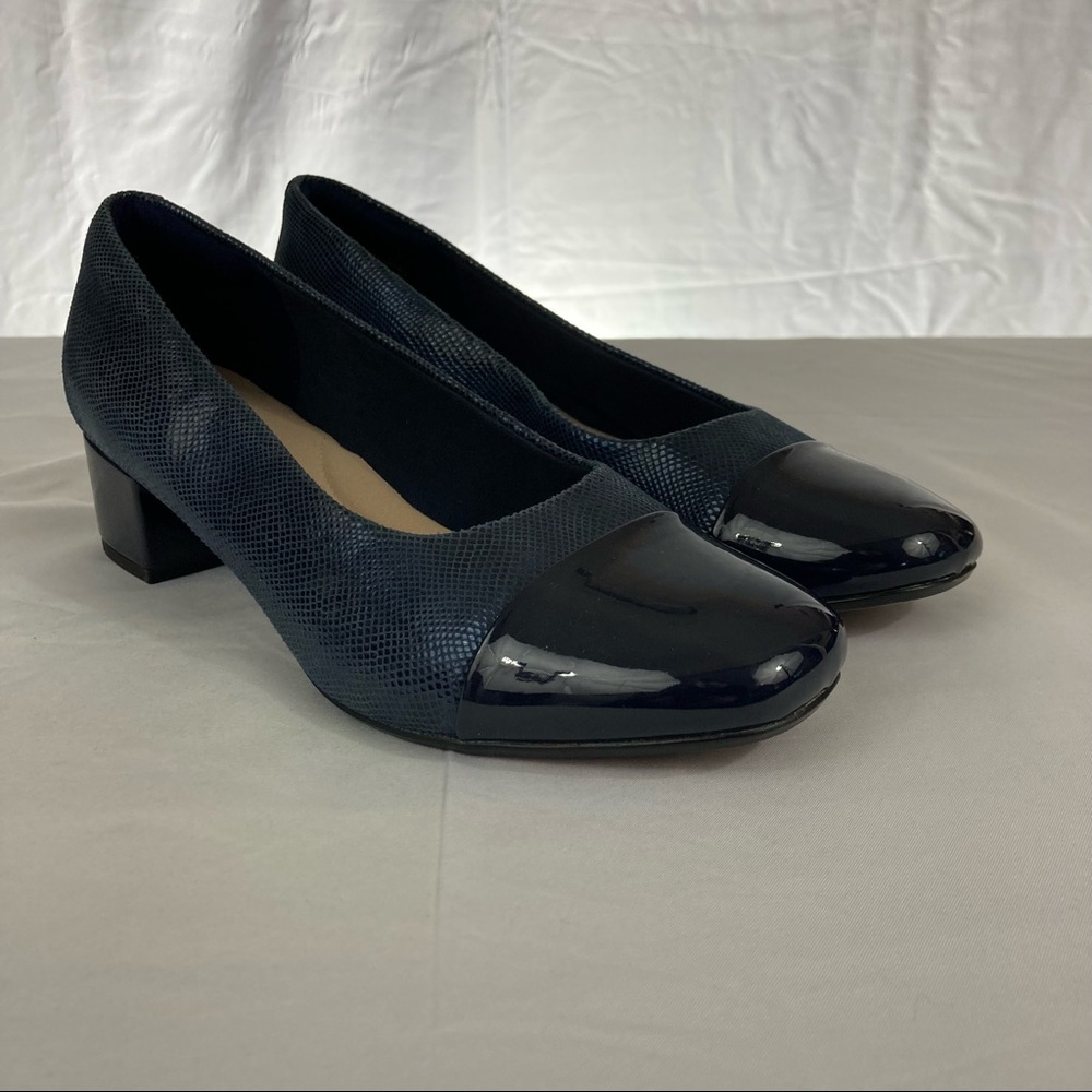 Collection by Clarks navy heels - size 8 - 1.25” heel